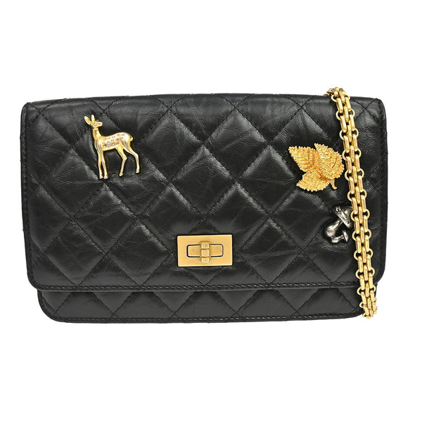 Chanel Mademoiselle Wallet on Chain in Pelle di Agnello Nera Vintage
