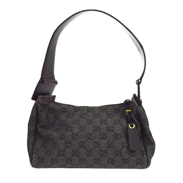 Gucci Black Denim GG Handbag Vintage