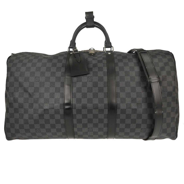Borsa Louis Vuitton Keepall Bandouliere 55 Vintage in Tela Damier Graphite