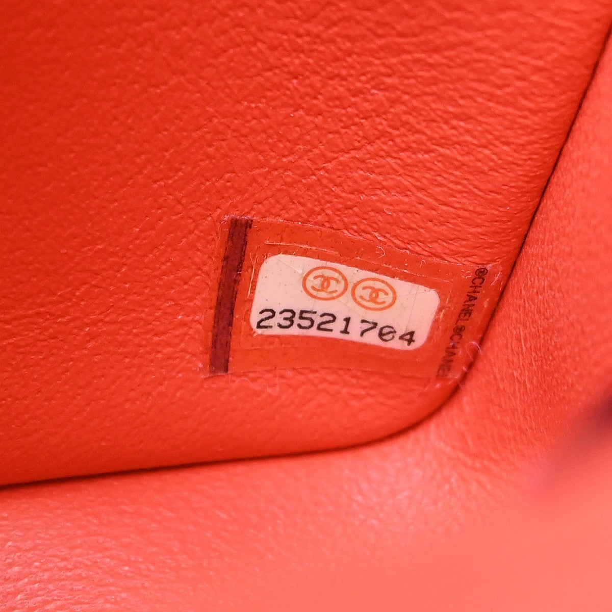 Chanel Orange Lambskin Single Flap Shoulder Bag
