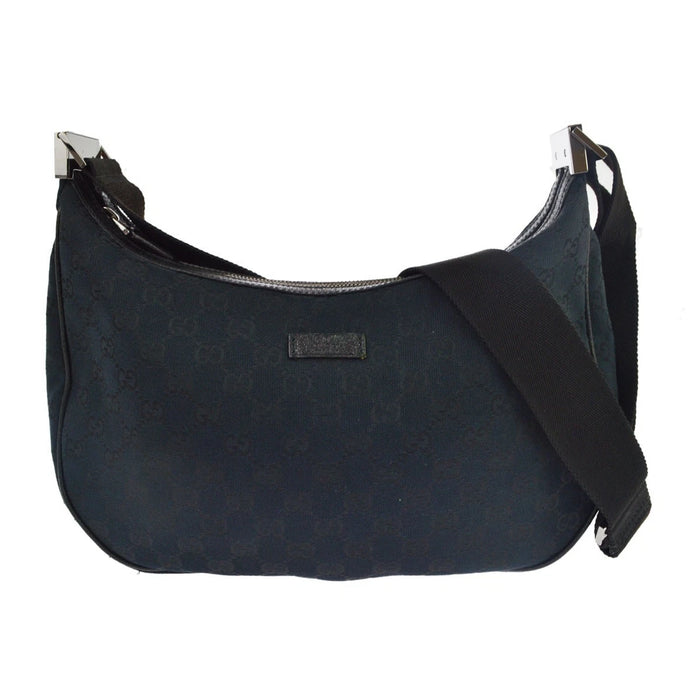 Borsa Gucci GG Shoulder Bag Vintage in Tela, Pelle Nero