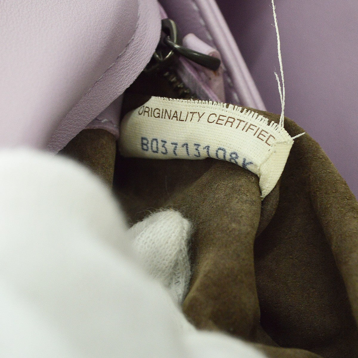 Bottega Veneta Purple Lambskin Intrecciato Hand Bag Vintage
