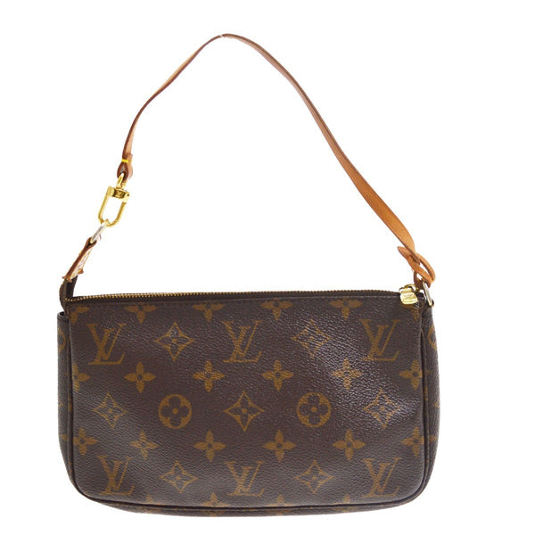 Borsa Louis Vuitton Monogram Pochette Accessoires Handbag Vintage in Monogram Canvas Marrone