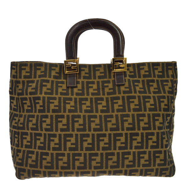 Borsa Fendi Zucca Tote Grande Vintage in Tela Marrone