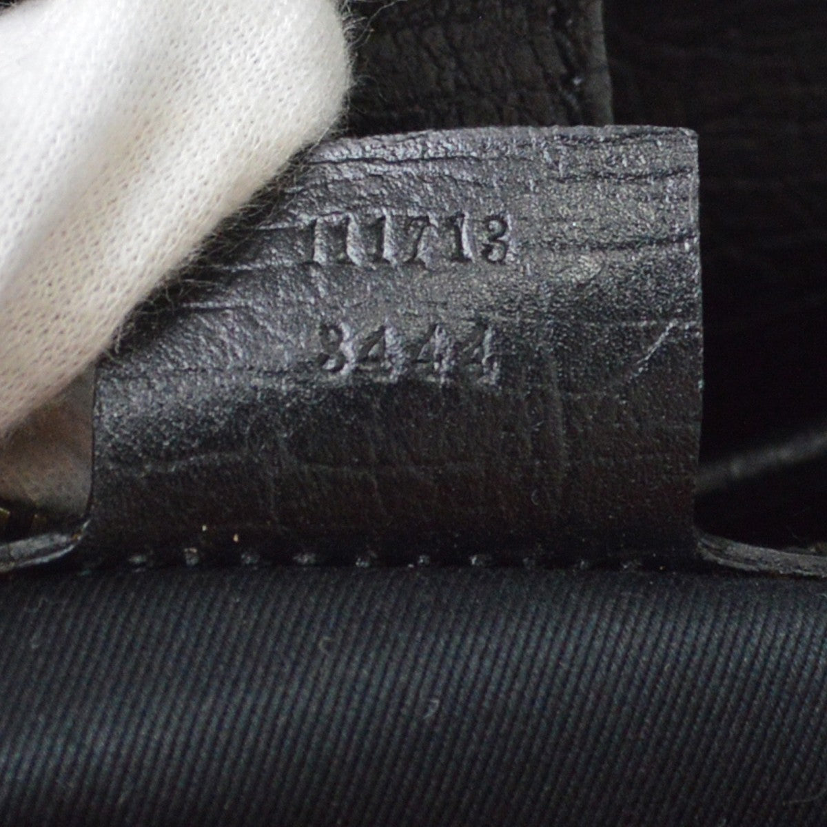 Gucci Black GG Canvas Bamboo Handbag