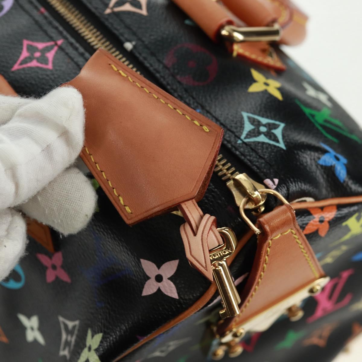Louis Vuitton Multicolor Speedy 30 Handbag Black Authentic 157571SM - photo 9