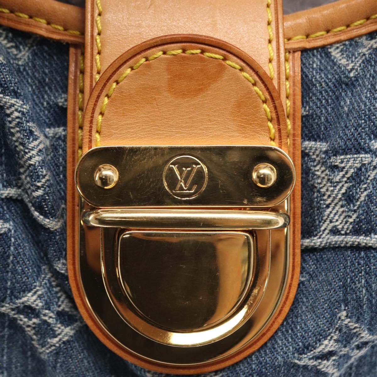 Louis Vuitton Denim Preity Handbag Blue Authentic 157975SAV - photo 9
