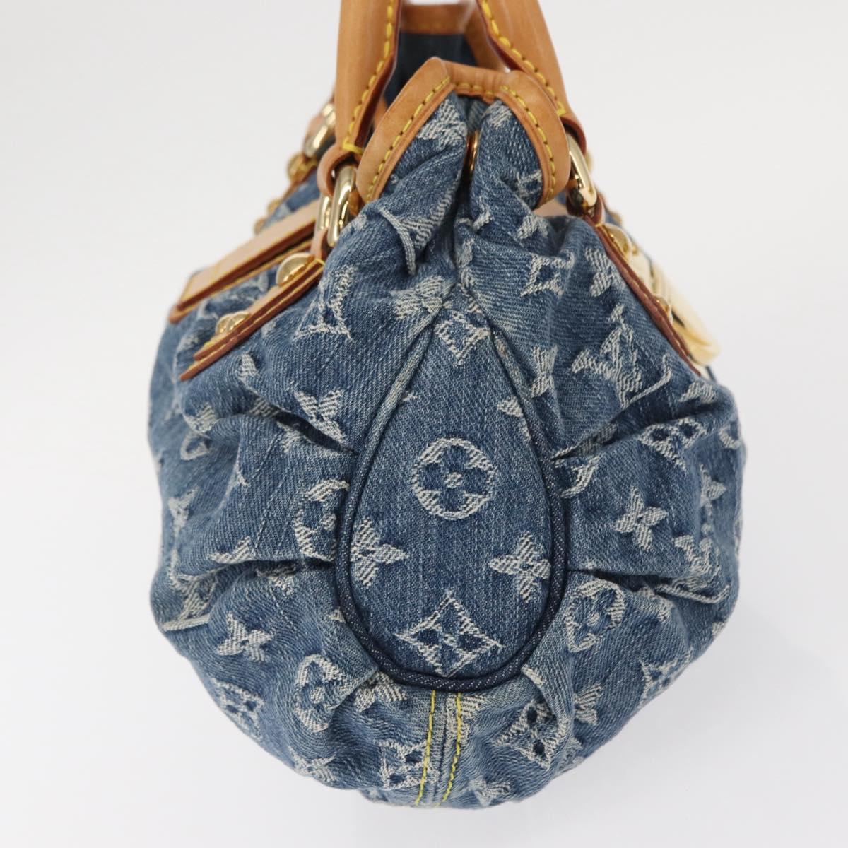 Louis Vuitton Denim Preity Handbag Blue Authentic 157975SAV - photo 4