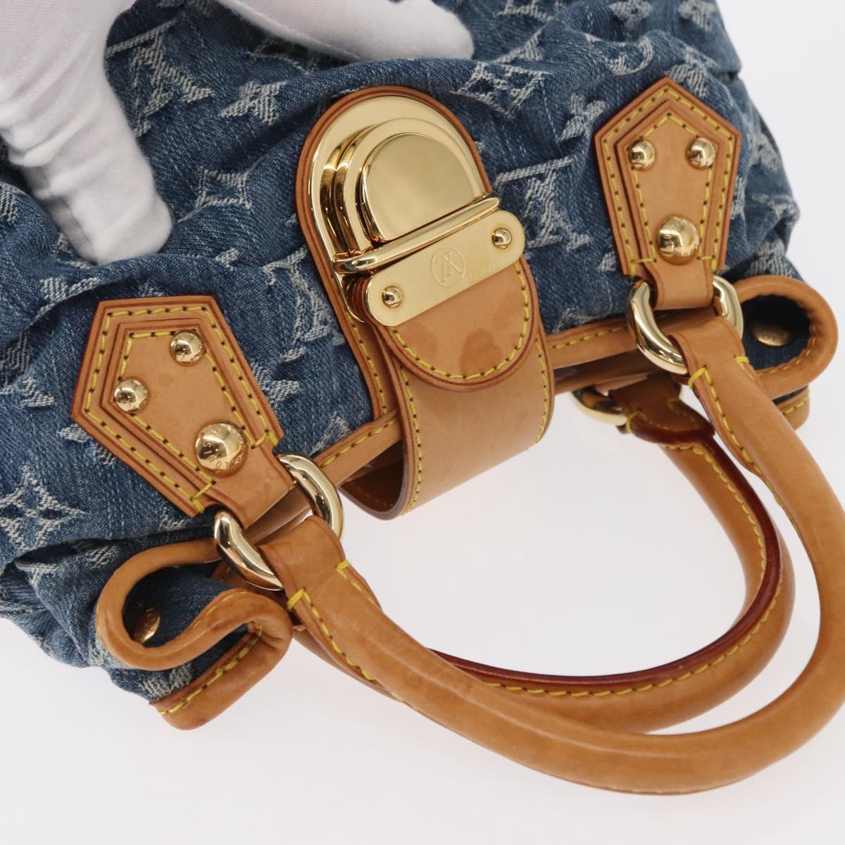 Louis Vuitton Denim Preity Handbag Blue Authentic 157975SAV - photo 6