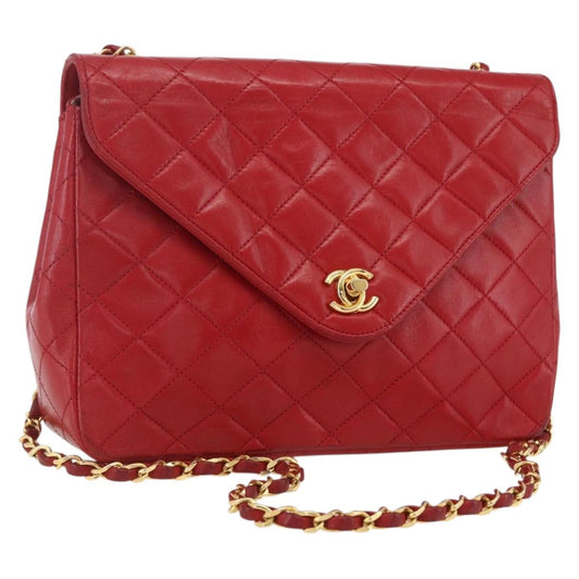 CHANEL Matelasse Chain Bag Rossa Originale | Borsa a Catena Oro