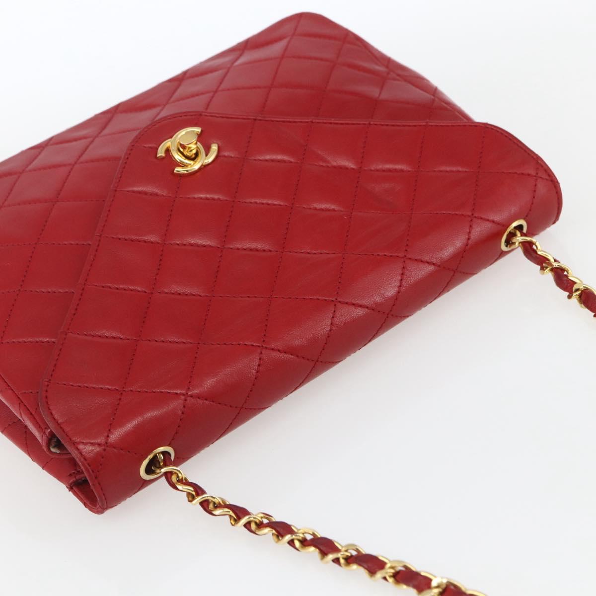 CHANEL Matelasse Chain Bag Rossa Originale | Borsa a Catena Oro
