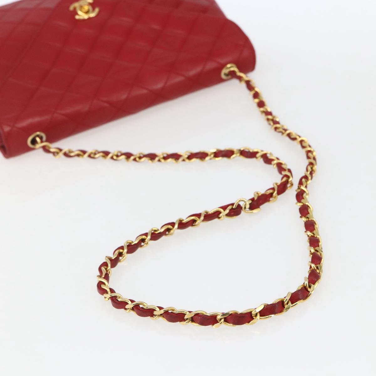 CHANEL Matelasse Chain Bag Rossa Originale | Borsa a Catena Oro