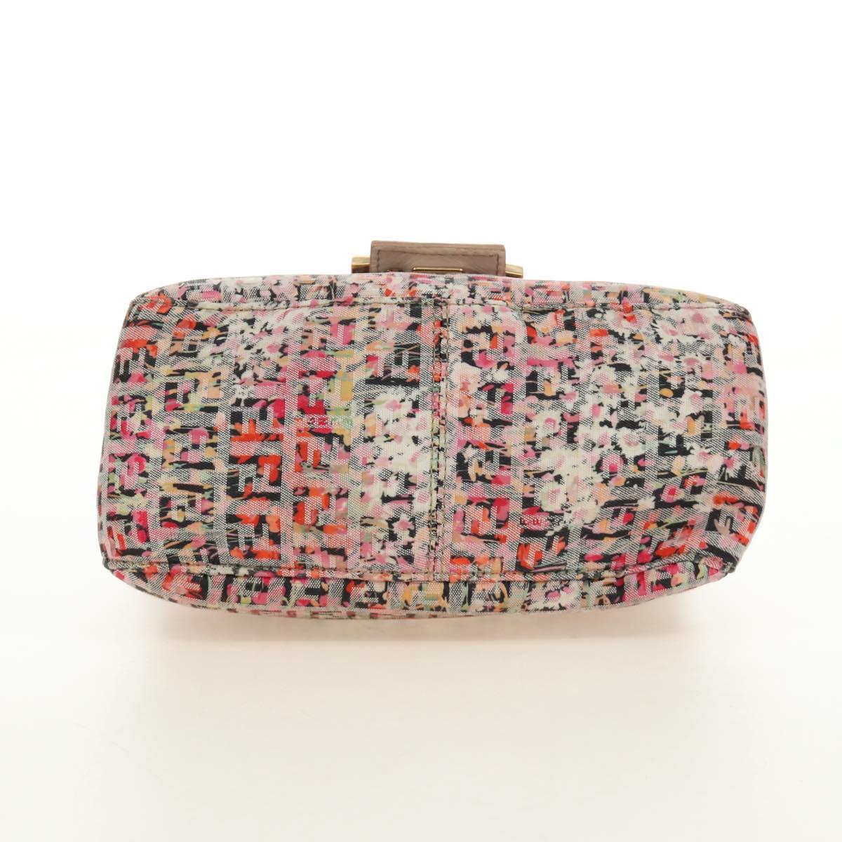 FENDI Zucchino Canvas Baguette Bag Rosa Oro Originale | Mamma Baguette