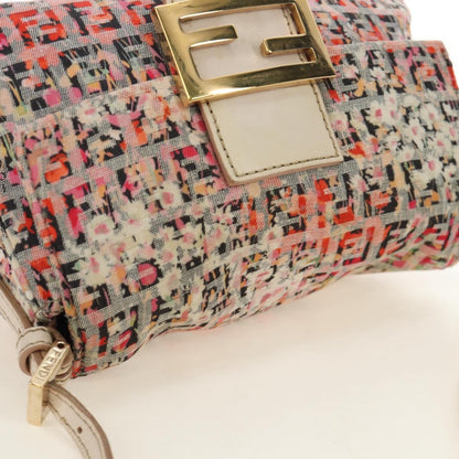 FENDI Zucchino Canvas Baguette Bag Rosa Oro Originale | Mamma Baguette