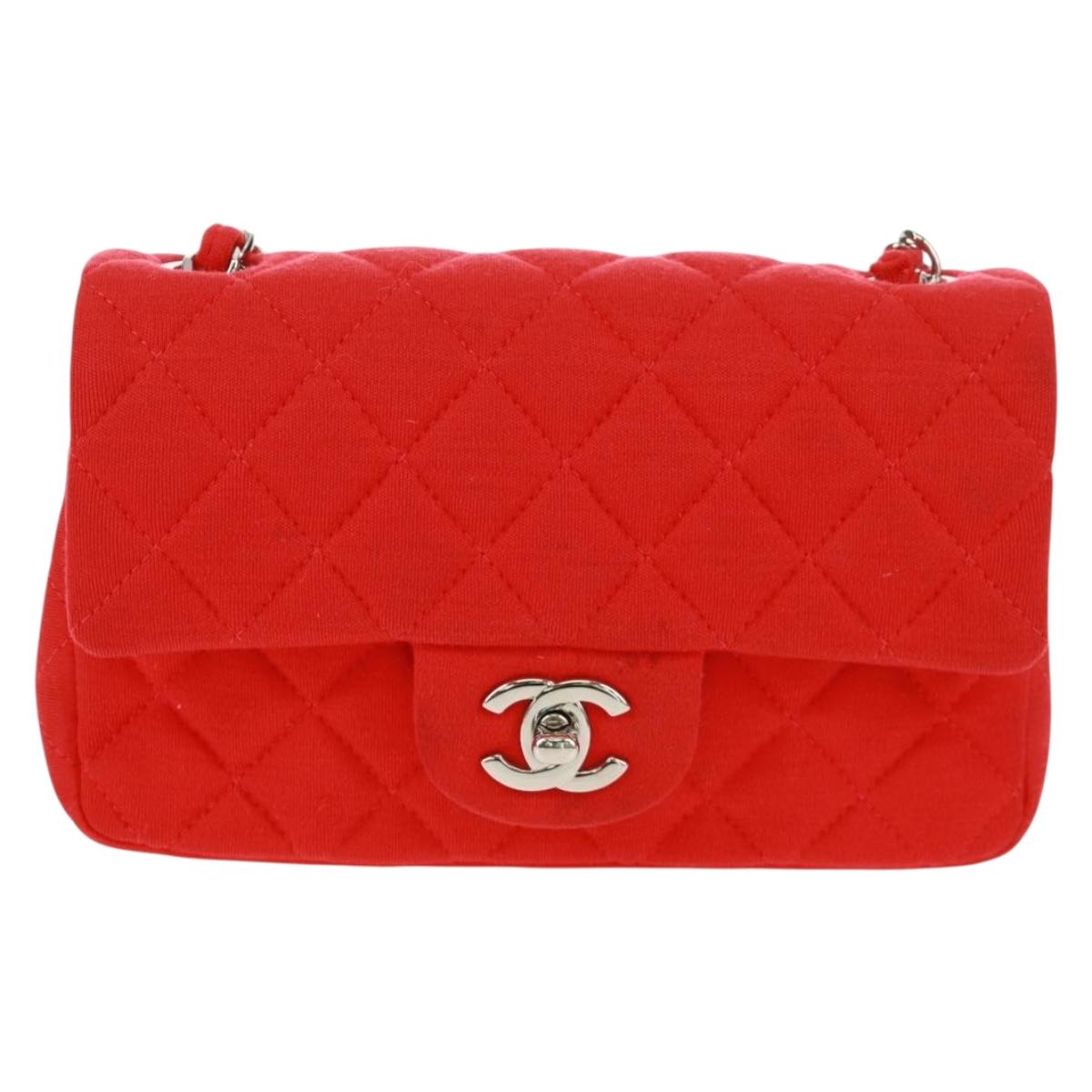 CHANEL Matelasse 20 Chain Bag Rossa Argento Originale | Cotone