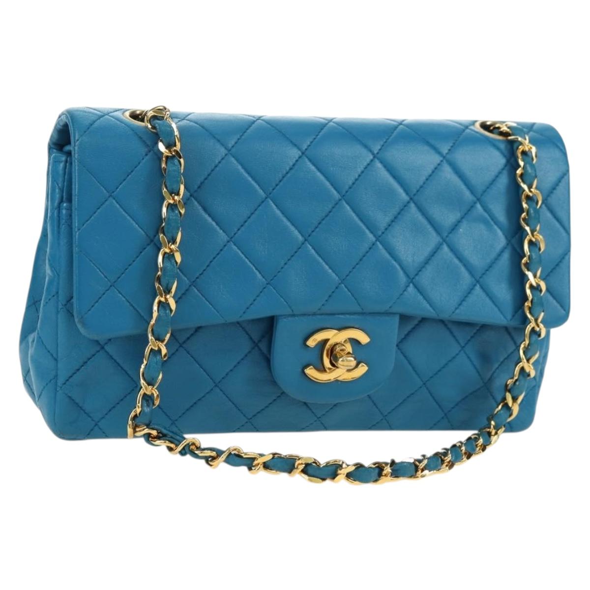 CHANEL Matelasse 23 Chain Bag Blu Originale | Borsa Oro