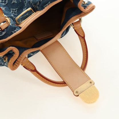 Louis Vuitton Denim Preity Handbag Blue Authentic 181366SAM - photo 9
