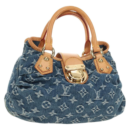Louis Vuitton Denim Preity Handbag Blue Authentic 181366SAM - photo 1
