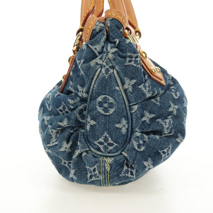 Louis Vuitton Denim Preity Handbag Blue Authentic 181366SAM - photo 3