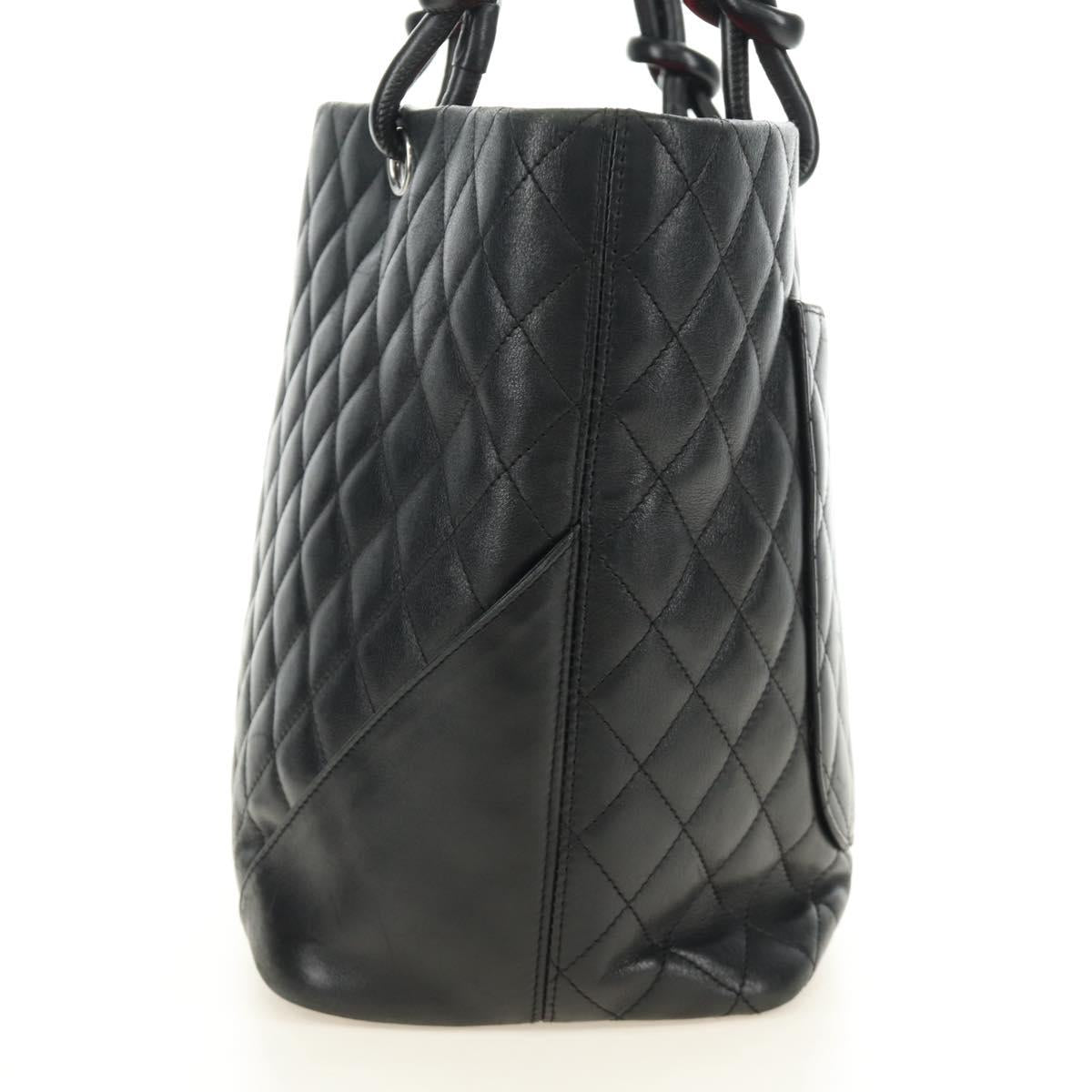 CHANEL Cambon Line Matelasse Tote Bag Nera Originale | Argento
