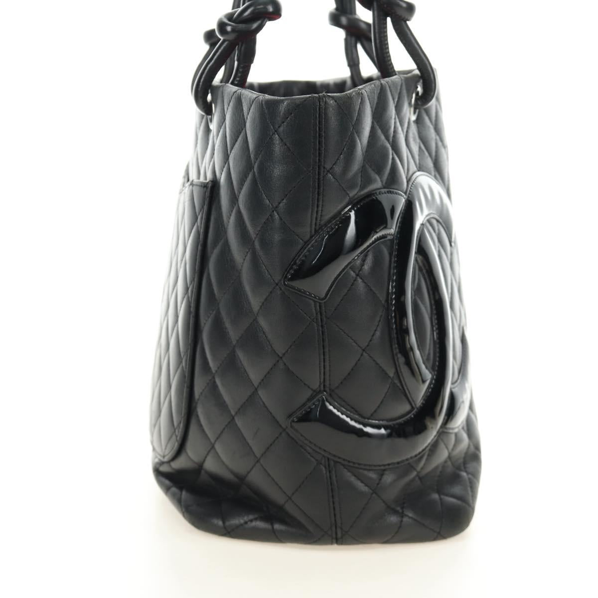 CHANEL Cambon Line Matelasse Tote Bag Nera Originale | Argento