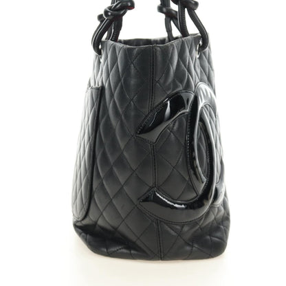 CHANEL Cambon Line Matelasse Tote Bag Nera Originale | Argento