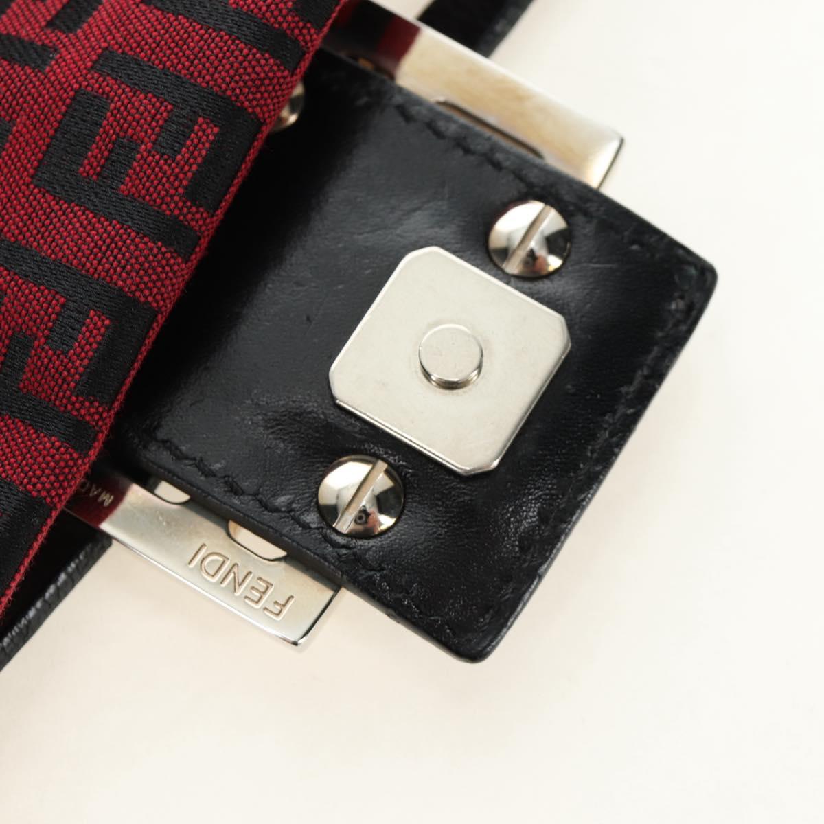 FENDI Zucchino Canvas Baguette Bag Rossa Argento Originale | Mamma Baguette