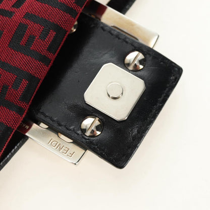 FENDI Zucchino Canvas Baguette Bag Rossa Argento Originale | Mamma Baguette