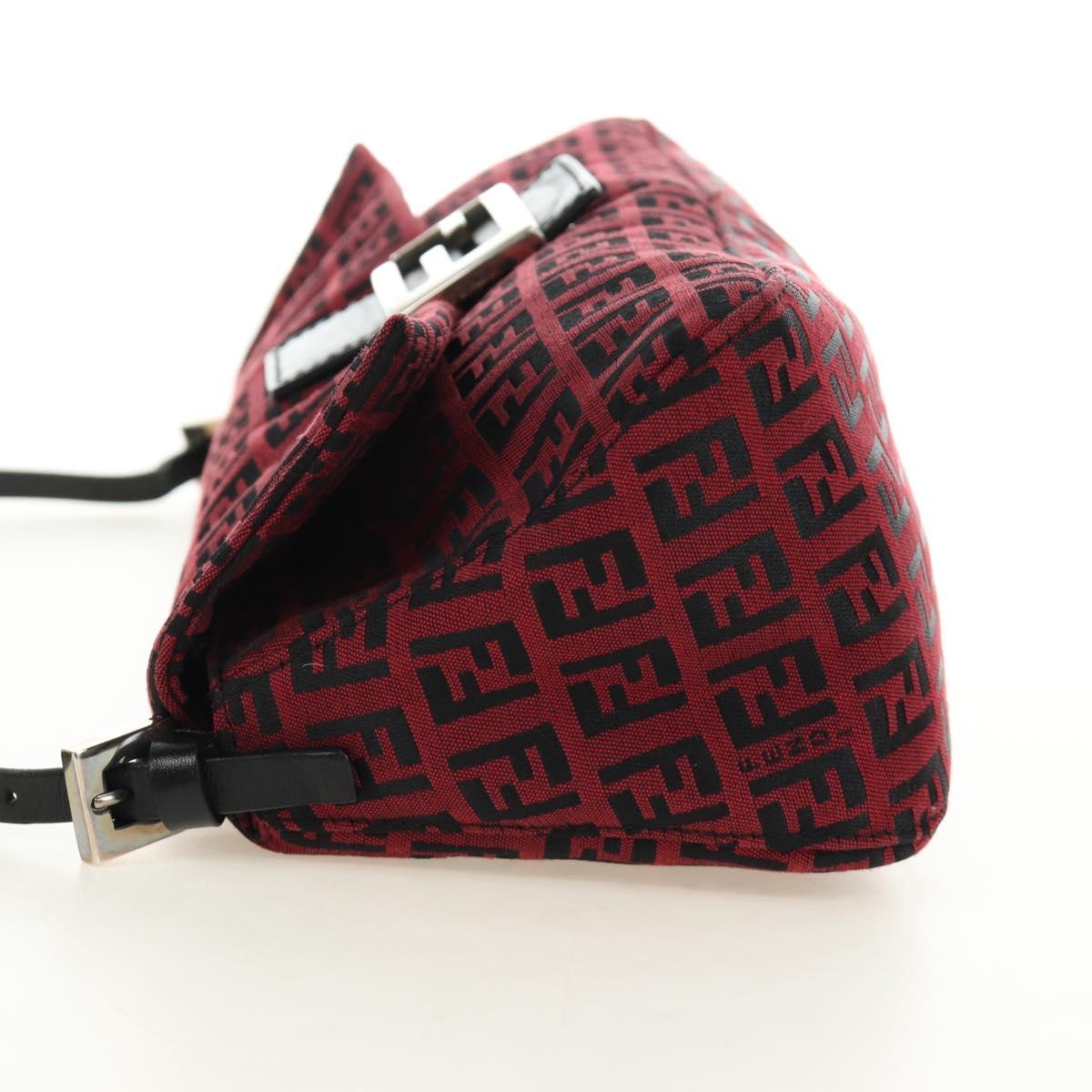 FENDI Zucchino Canvas Baguette Bag Rossa Argento Originale | Mamma Baguette