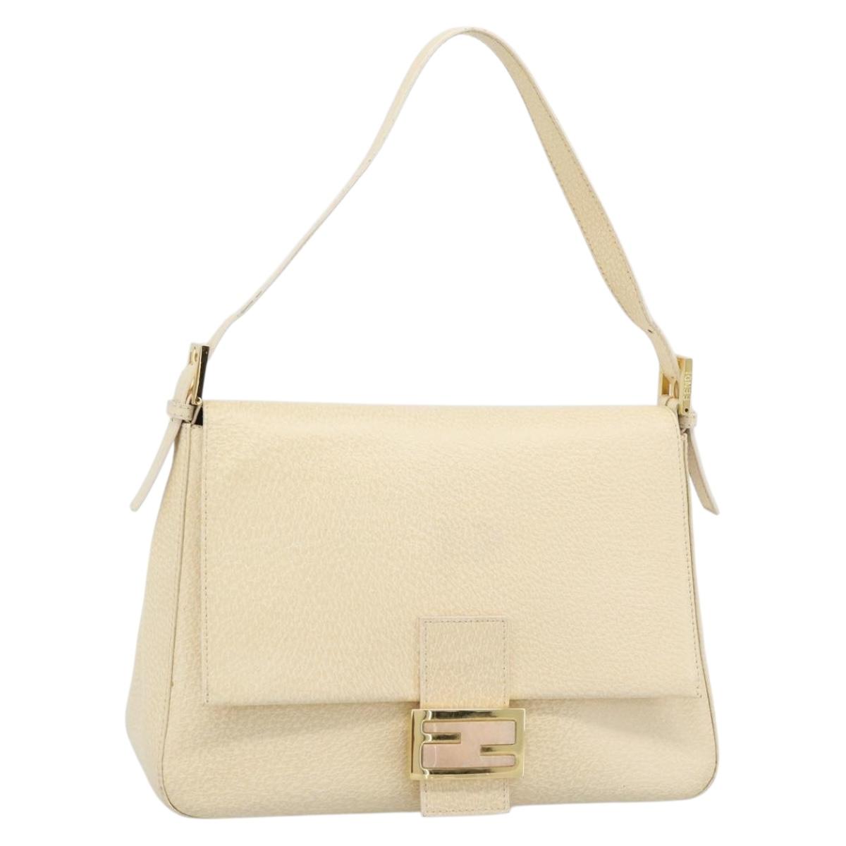 FENDI Mamma Baguette Bag Pelle Avorio Originale | Borsa Vintage Oro