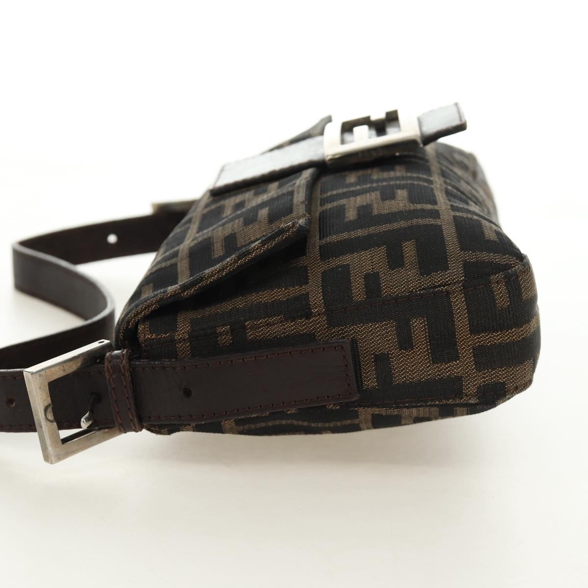 FENDI Zucca Canvas Baguette Bag Nero Marrone Originale | Mamma Baguette