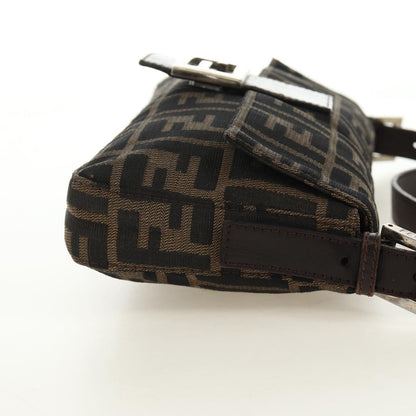 FENDI Zucca Canvas Baguette Bag Nero Marrone Originale | Mamma Baguette