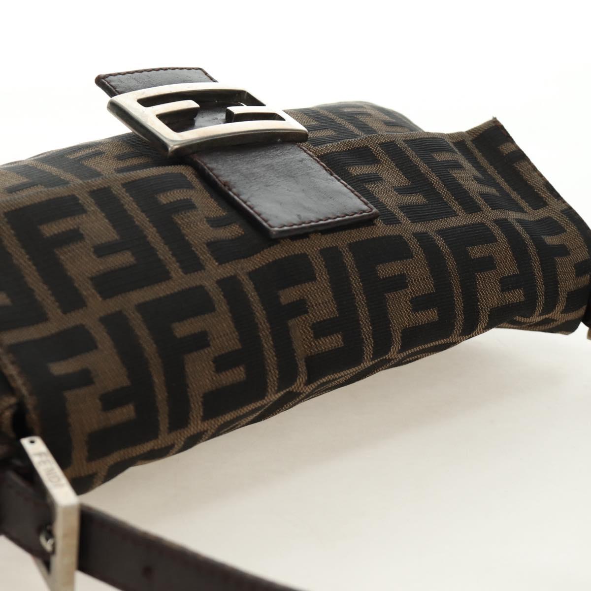 FENDI Zucca Canvas Baguette Bag Nero Marrone Originale | Mamma Baguette