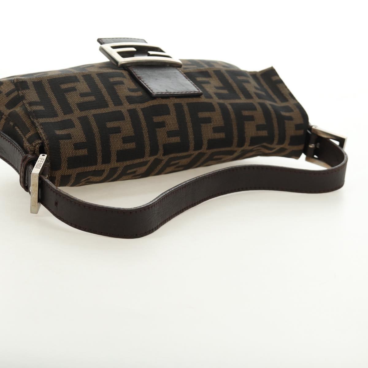 FENDI Zucca Canvas Baguette Bag Nero Marrone Originale | Mamma Baguette