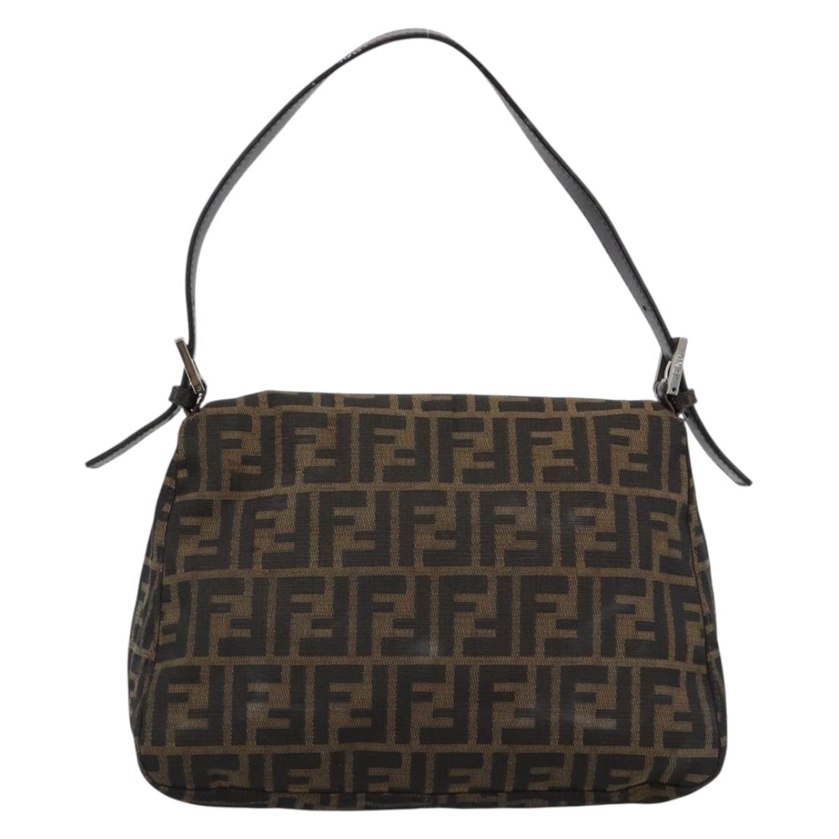 FENDI Zucca Canvas Baguette Bag Nera Argento Originale | Mamma Baguette