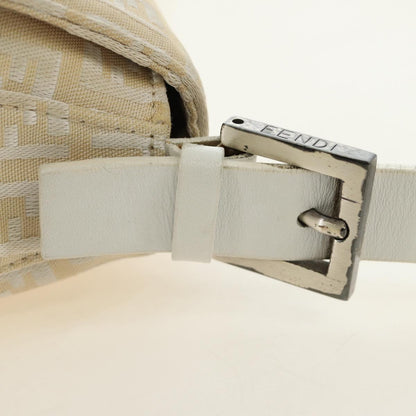 FENDI Zucchino Canvas Baguette Bag Bianca Argento Originale | Mamma Baguette