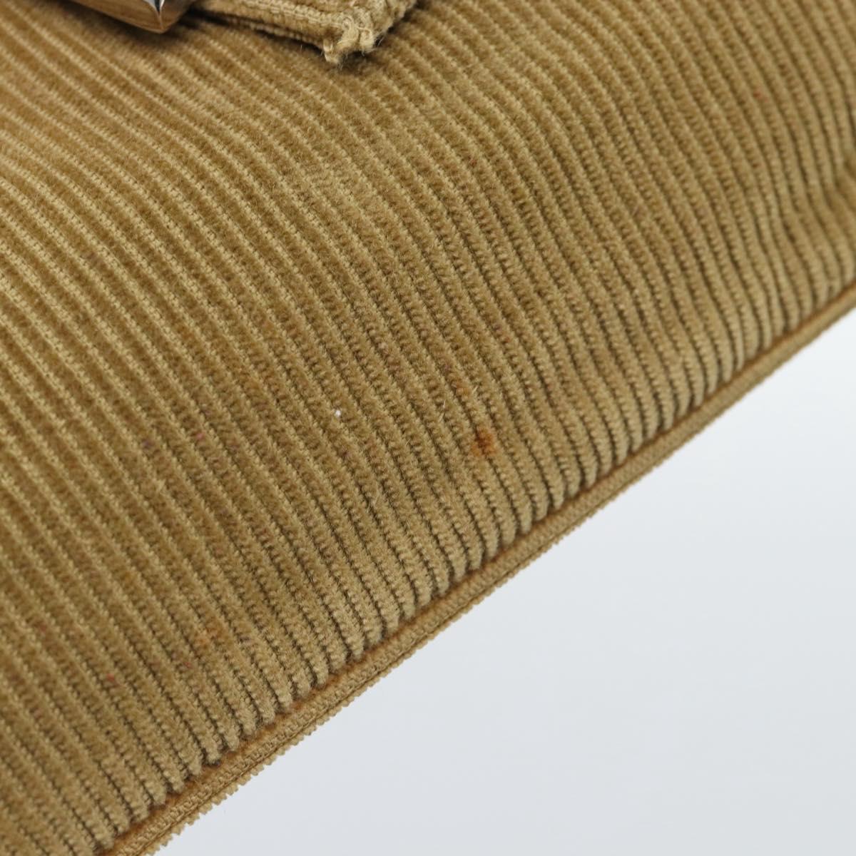 FENDI Mamma Baguette Bag Velluto a Coste Marrone Originale | Borsa Argento