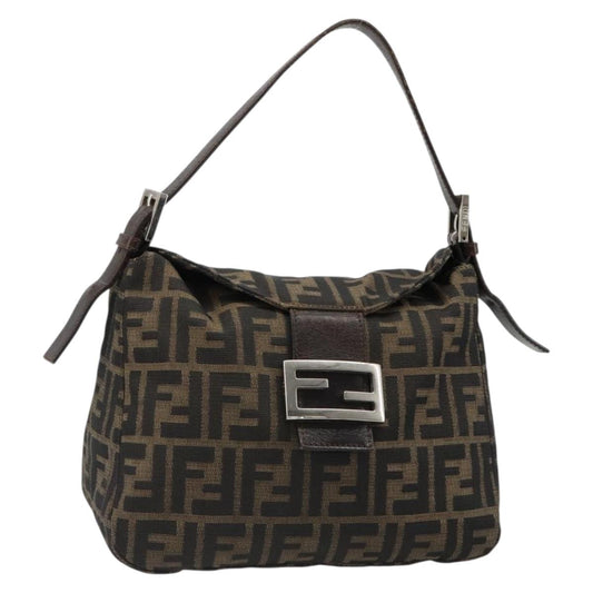 FENDI Zucca Canvas Baguette Bag Nero Marrone Originale | Mamma Baguette