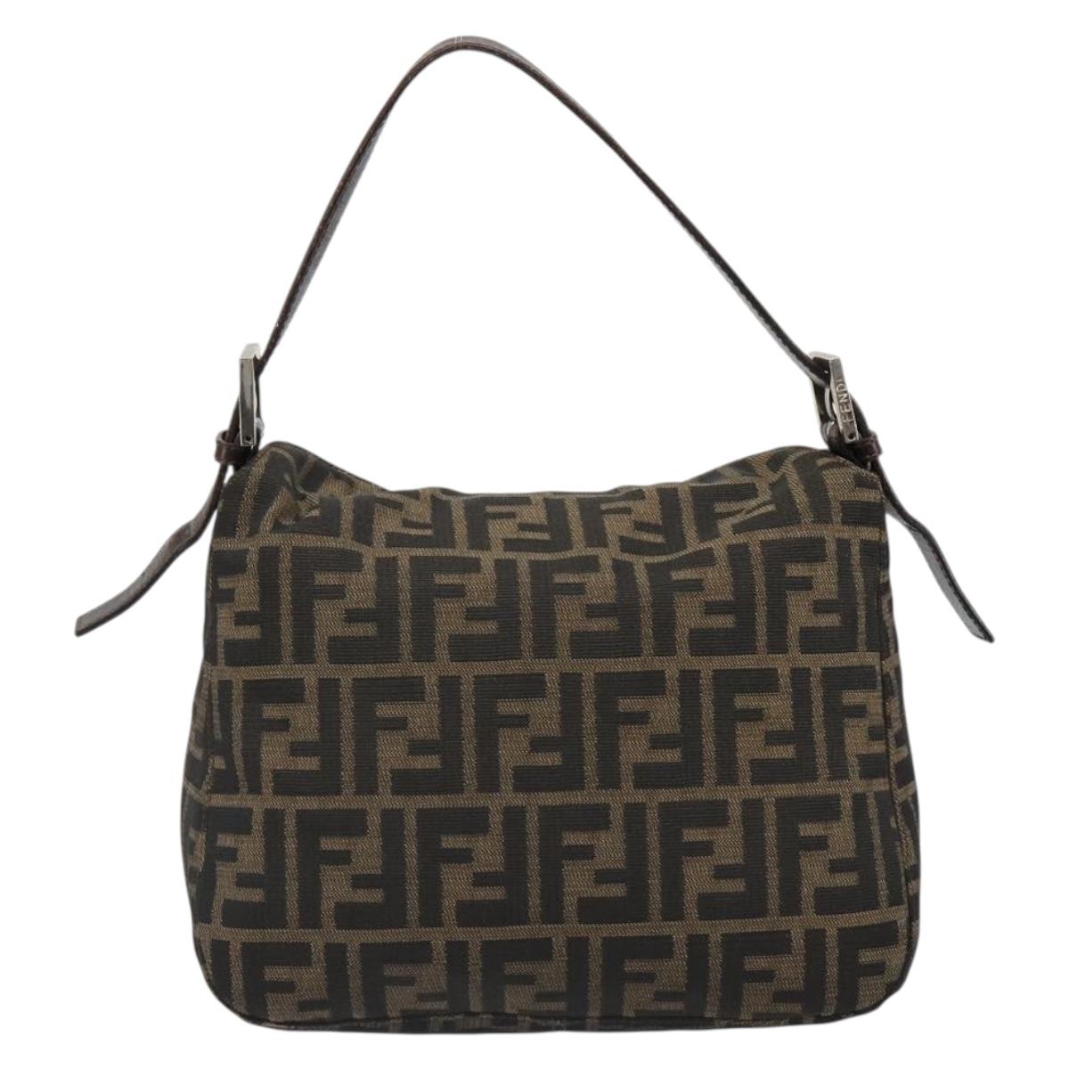 FENDI Zucca Canvas Baguette Bag Nero Marrone Originale | Mamma Baguette