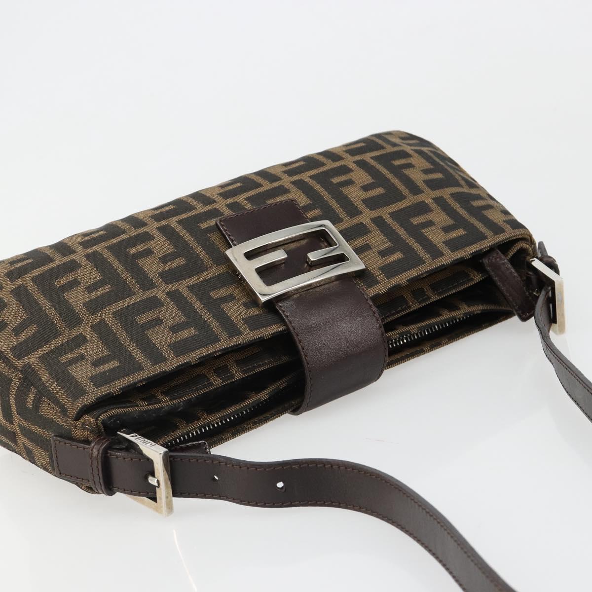 FENDI Zucca Canvas Baguette Bag Nero Marrone Originale | Borsa Vintage