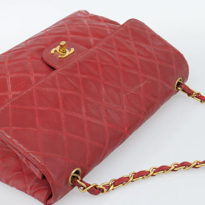 CHANEL Matelasse Chain Bag Vernice Rossa Originale | Borsa a Catena Oro