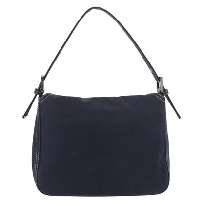 FENDI Mamma Baguette Bag Tela Navy Originale | Borsa a Tracolla Argento