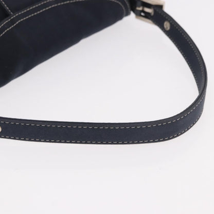 FENDI Mamma Baguette Bag Tela Navy Originale | Borsa a Tracolla Argento