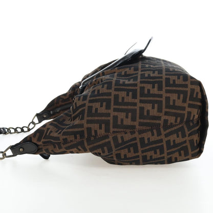 FENDI Zucca Canvas Chain Bag Nero Marrone Originale | Borsa a Catena