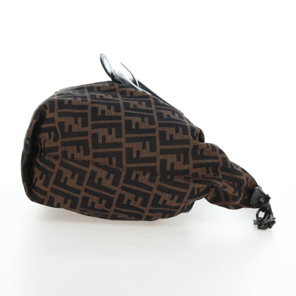 FENDI Zucca Canvas Chain Bag Nero Marrone Originale | Borsa a Catena