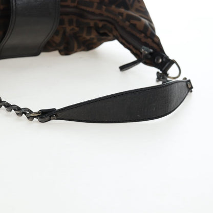 FENDI Zucca Canvas Chain Bag Nero Marrone Originale | Borsa a Catena