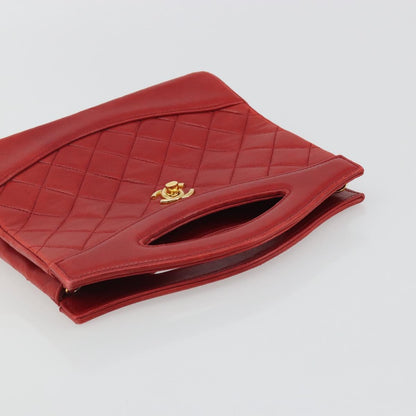 CHANEL Matelasse Hand Bag Rossa Originale | Borsa a Mano Oro