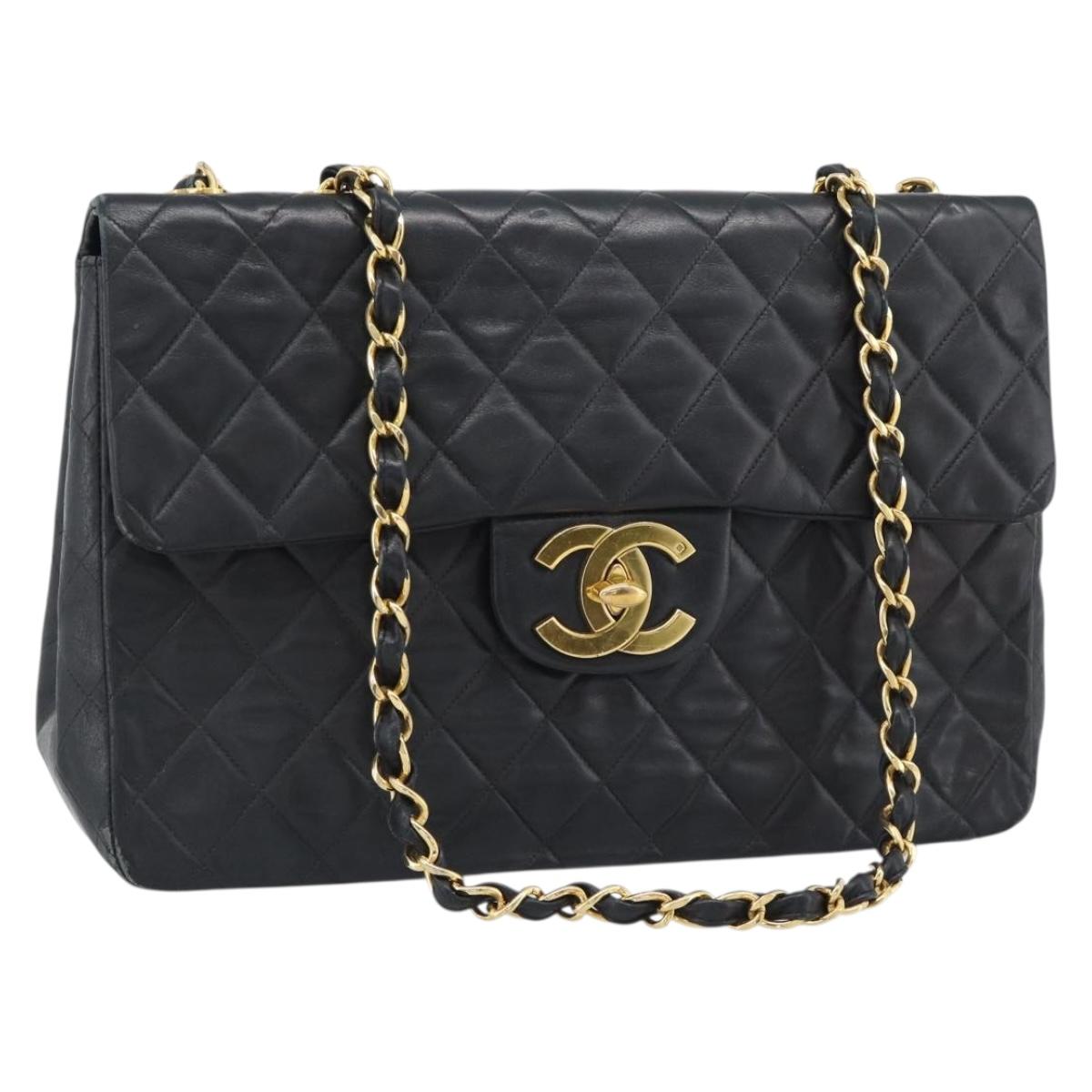 CHANEL Big Matelasse 34 Chain Bag Nera Originale | Pelle di Agnello Oro
