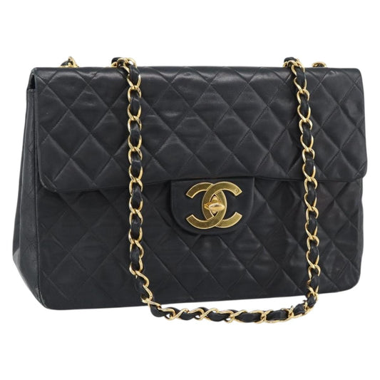CHANEL Big Matelasse 34 Chain Bag Nera Originale | Pelle di Agnello Oro