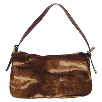 FENDI Mamma Baguette Bag Harako Pelle Cavallino Marrone Originale